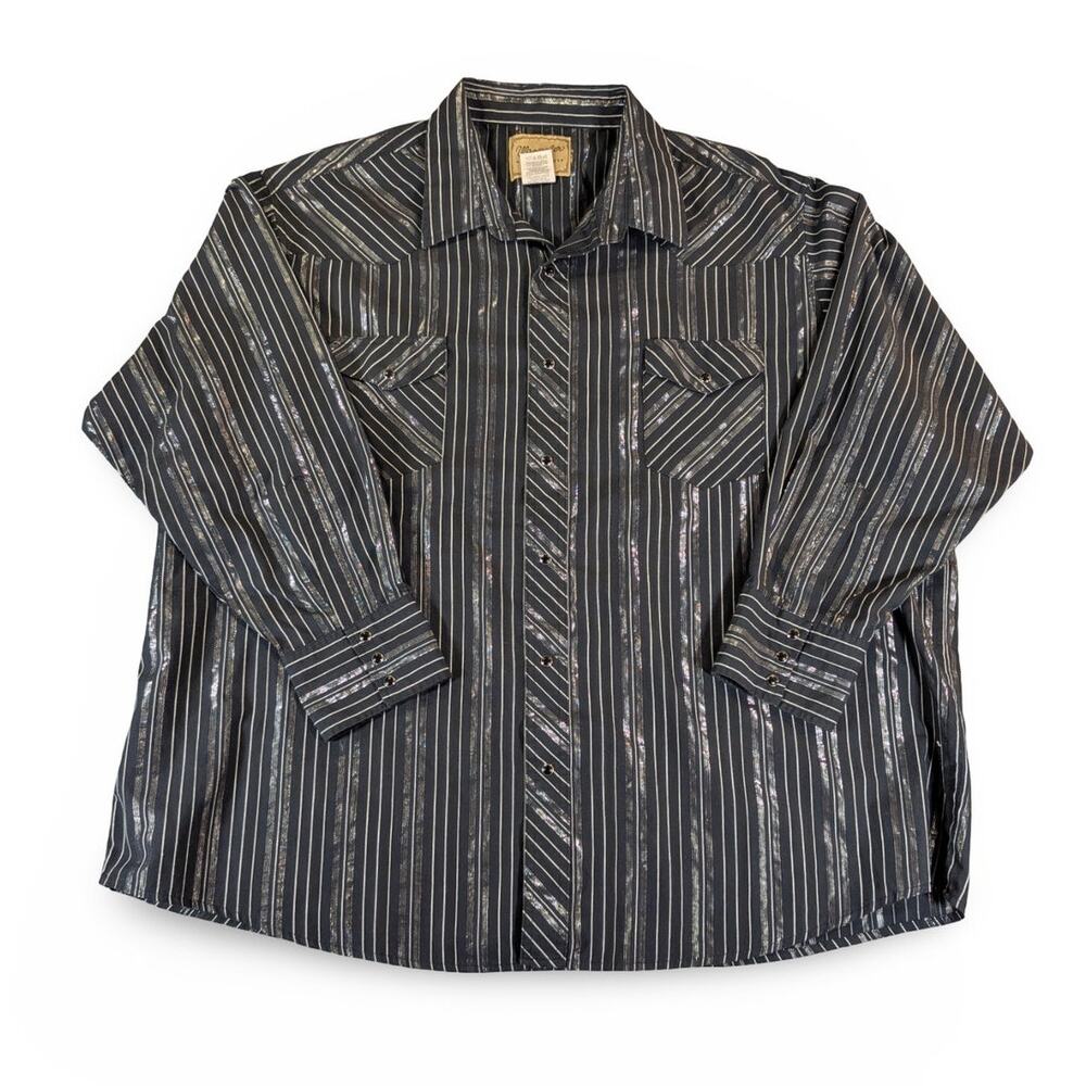 Wrangler Western Pearl Snap Striped Shirt 3XL